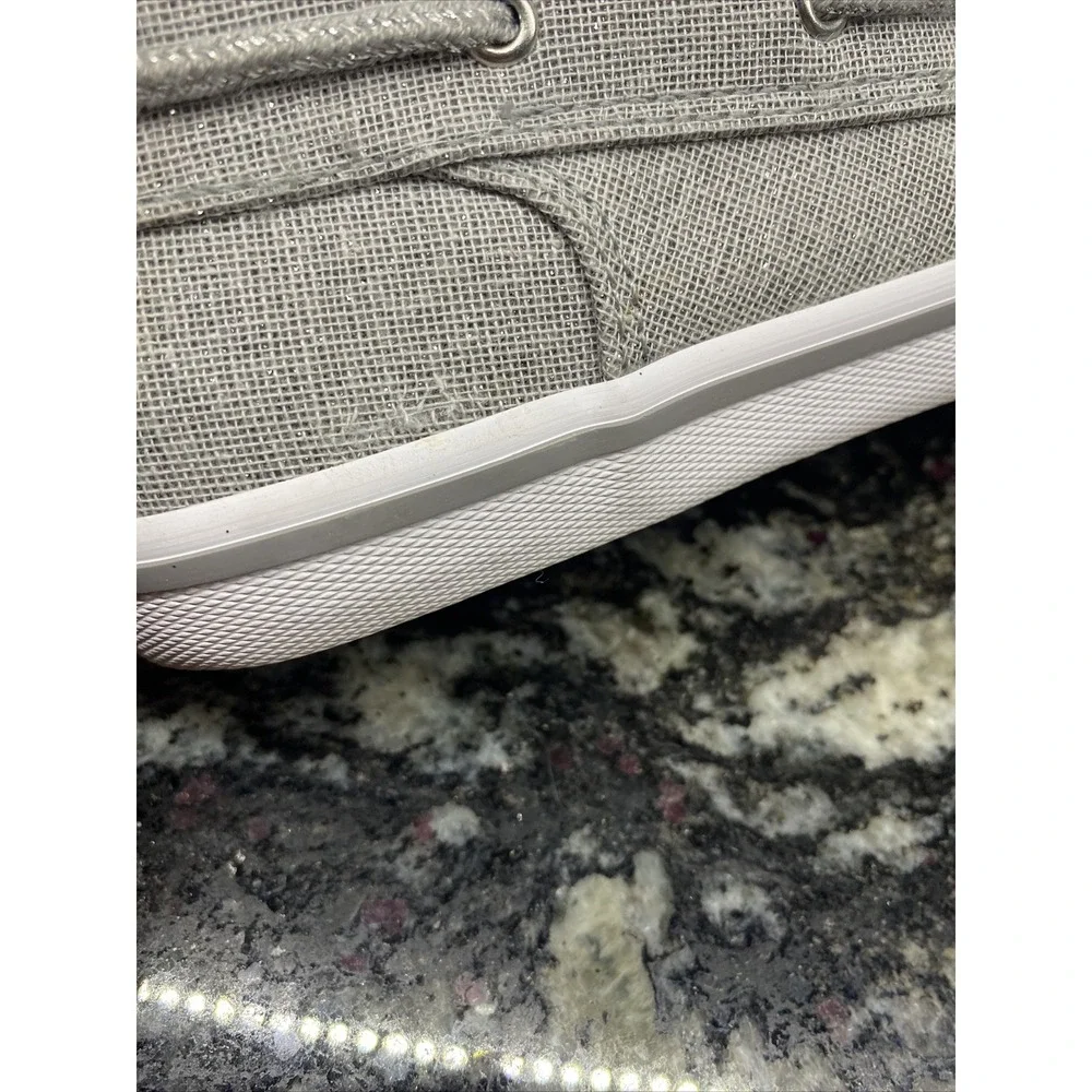 Sperry Girls‎ Bahama Boat Shoes, Silver Shimmer Sz: 2